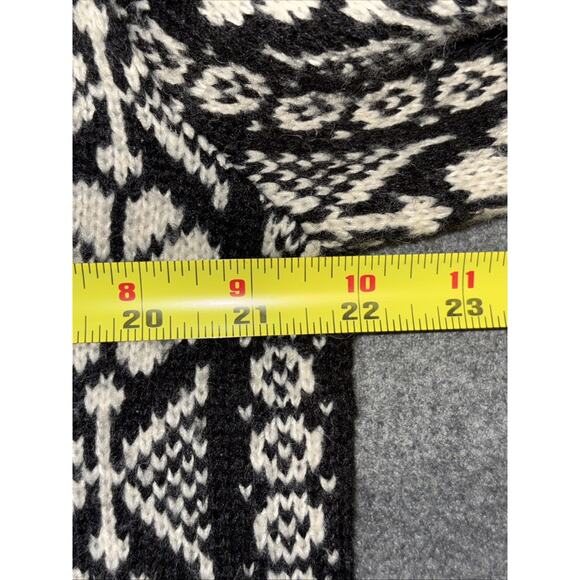 The Great Cardigan Womens Sz 1 Chalet Lodge Faire Isle Black And White Cardigan - Picture 6 of 10